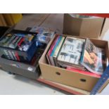 Two boxes containing encyclopedia, children's reference books, plus furniture reference books