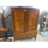 Linen press with 3 drawers under stand on stand in oriental style