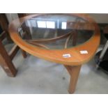 Tripod Nathan coffee table with glazed insert