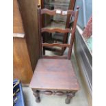 5183 - Oak ladder back dining chair