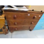 Victorian mahogany chest of 3 drawers