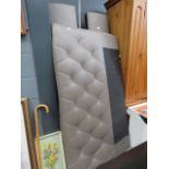 Grey leather effect 5 foot bedstead (af)