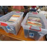 Two boxes containing vinyl records