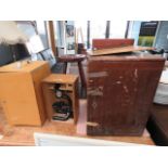 (192) - A Cooke, Troughton & Simms Ltd. black tole binocular microscope, in a fitted case,