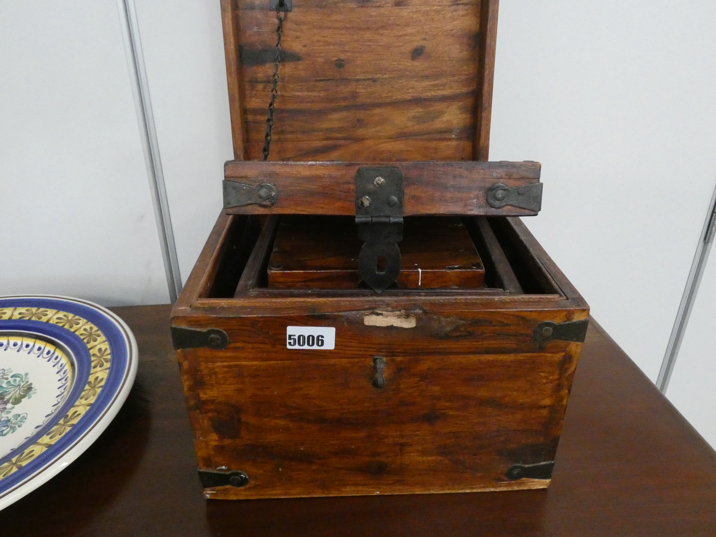 Collection of 3 modern small lidded and metal brown boxes