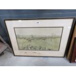 (5037) - Framed and glazed print of hunting scene