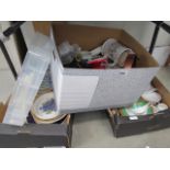 Three boxes containing a large quantity of crockery and china