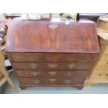 Mahogany bureau with fitted interior