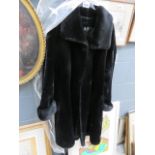 Black fur coat