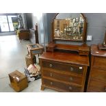 Edwardian banded mahogany dressing table