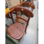 Pair of beech dining chairs