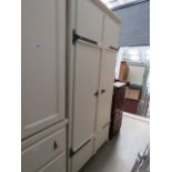 Cream painted pine double wardrobe