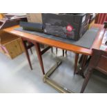 Teak drop-side dining table