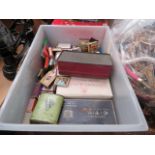 A box containing a quantity of matchboxes