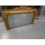 (2040RR) 31 - Gilt framed over mantle mirror