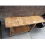 5105 Oak two tier lamp table