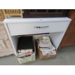 Small modern white single drawer unit