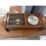 Oak framed wall mounted presentation clock