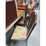 2 mahogany and oak dining chairs