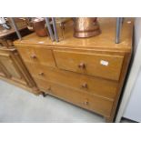 Oak ministry chest of 2 over 2 drawers