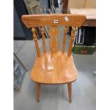 Beech stickback dining chair