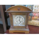 Beech case mantle clock
