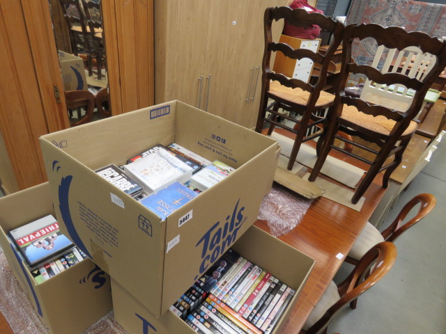 3 boxes containing a large quantity of DVD's