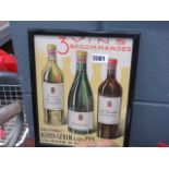 A wine advertising print