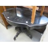 Black painted Edwardian occasional table