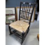 Rush seated rocking chair