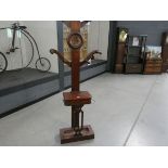 (2040RR) 45 - Victorian mahogany hall stand with circular mirror