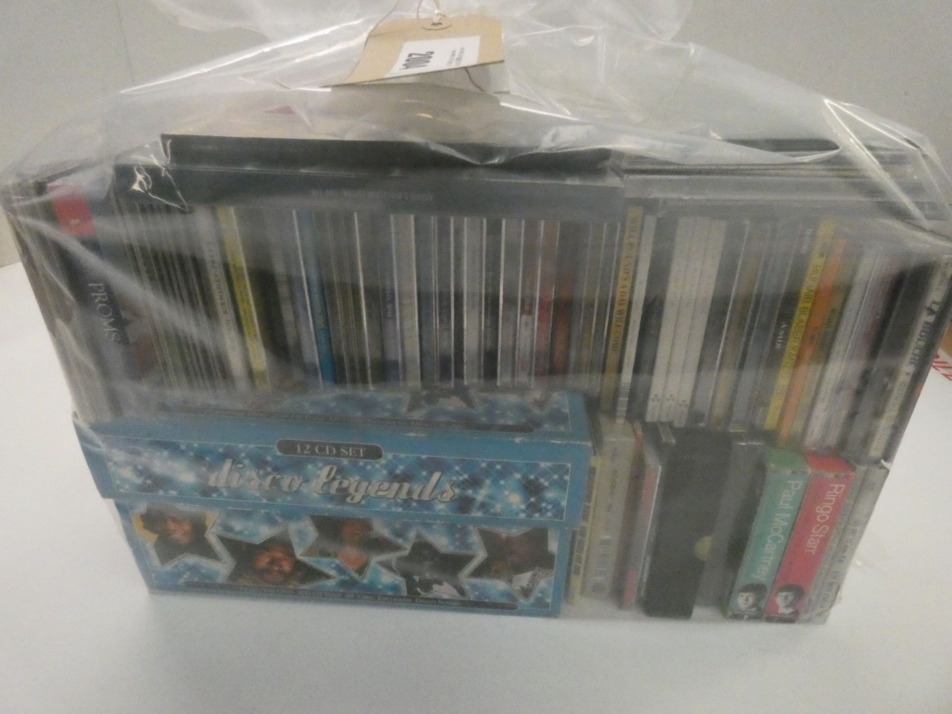 Bag containing quantity of music CD albums