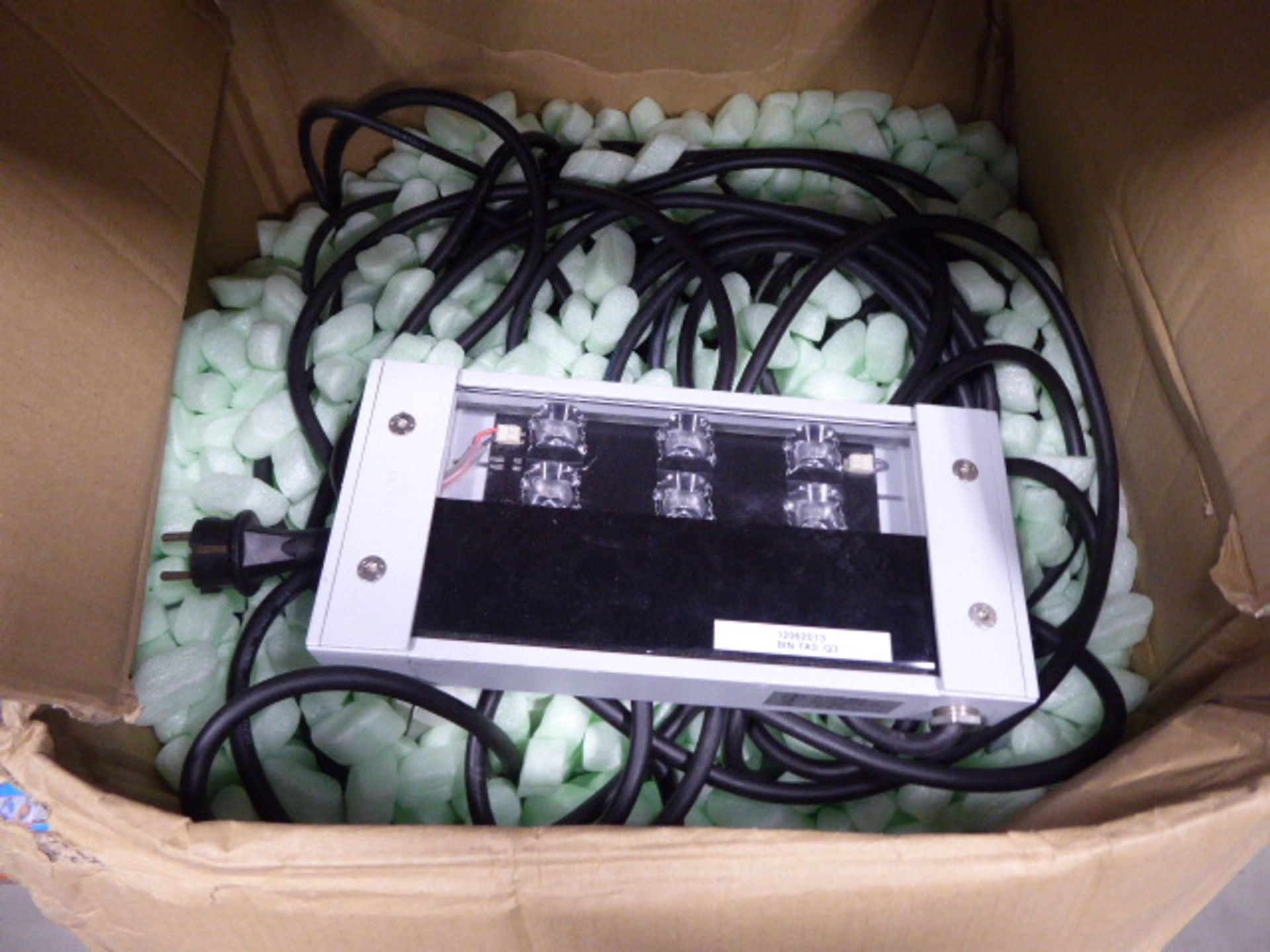 A box containing lighting units