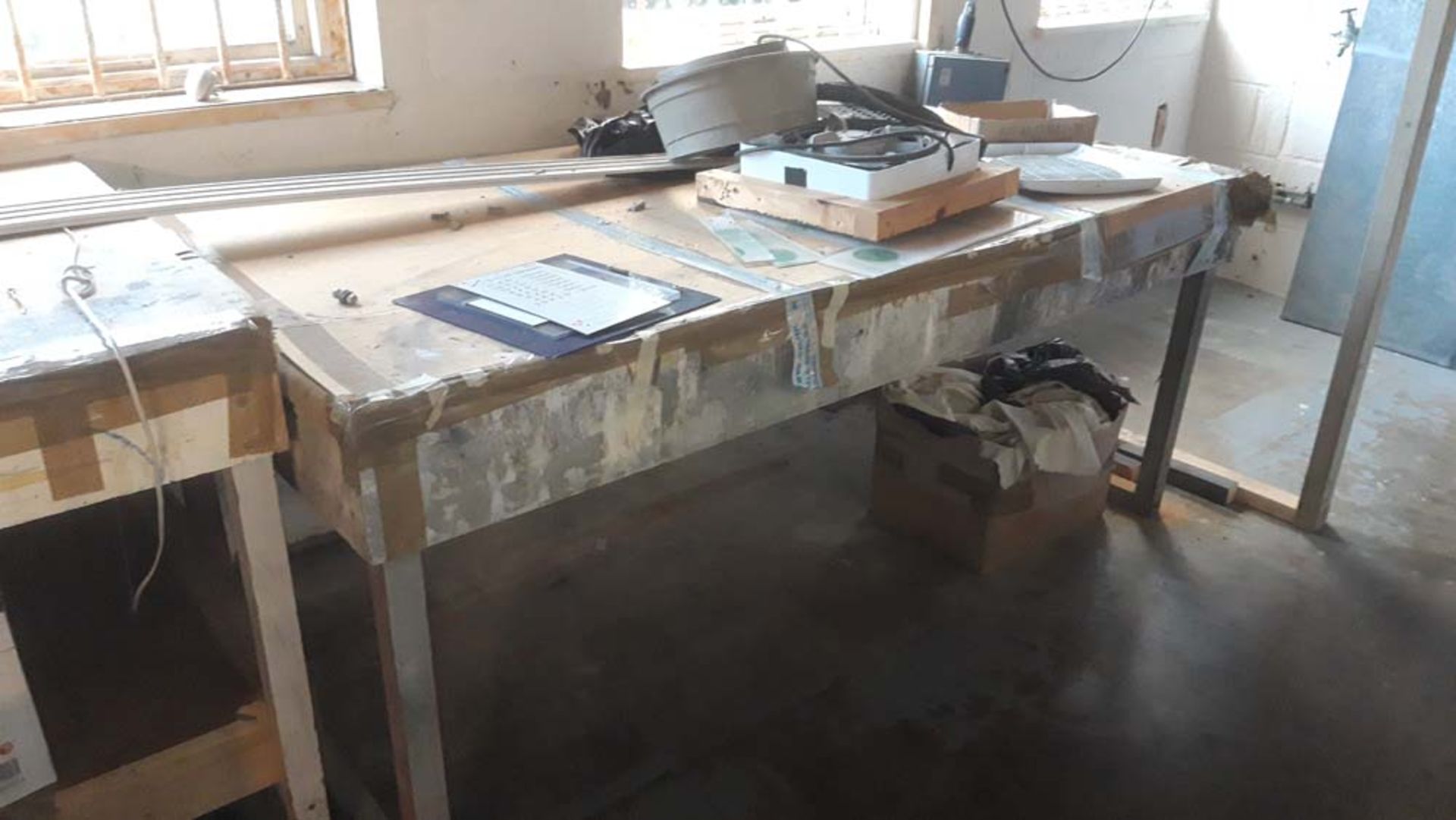 3 wooden handmade work benches (This lot is being sold in Situ at an Industrial Unit in Bedford. - Image 2 of 4