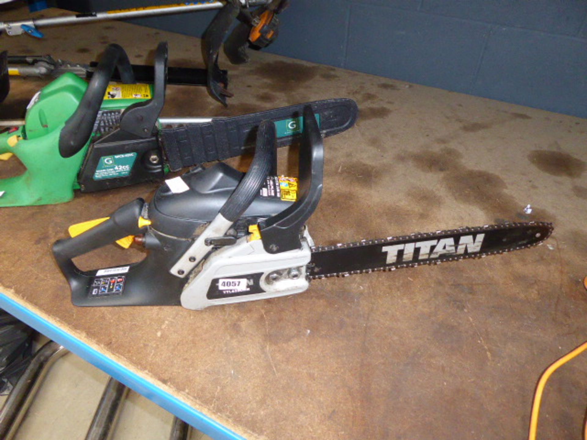 Titan petrol powered chainsaw
