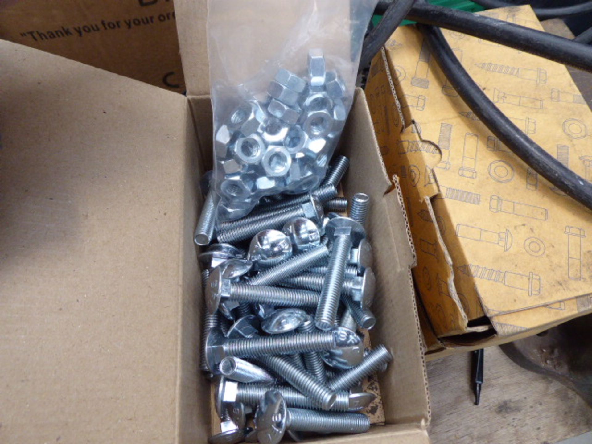 Large qty of cut square hexagon bolts