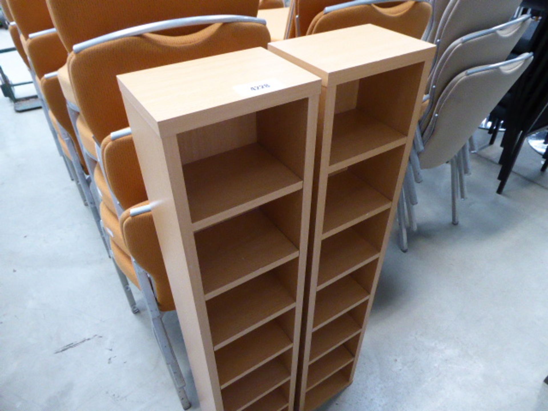 2 small beech CD racks