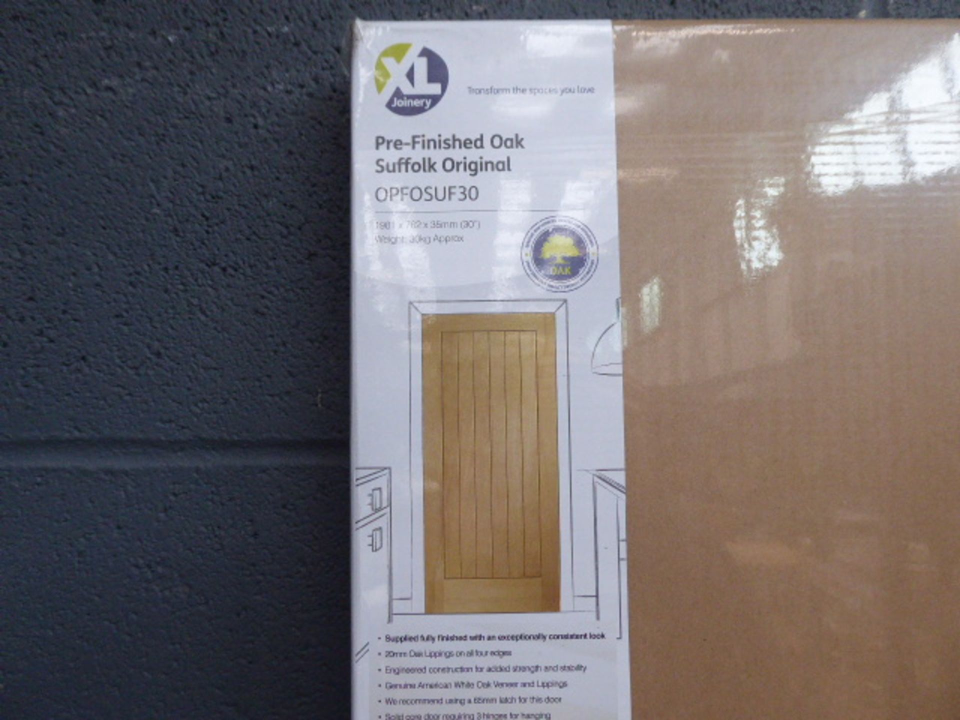 Boxed oak Suffolk door - Image 2 of 2