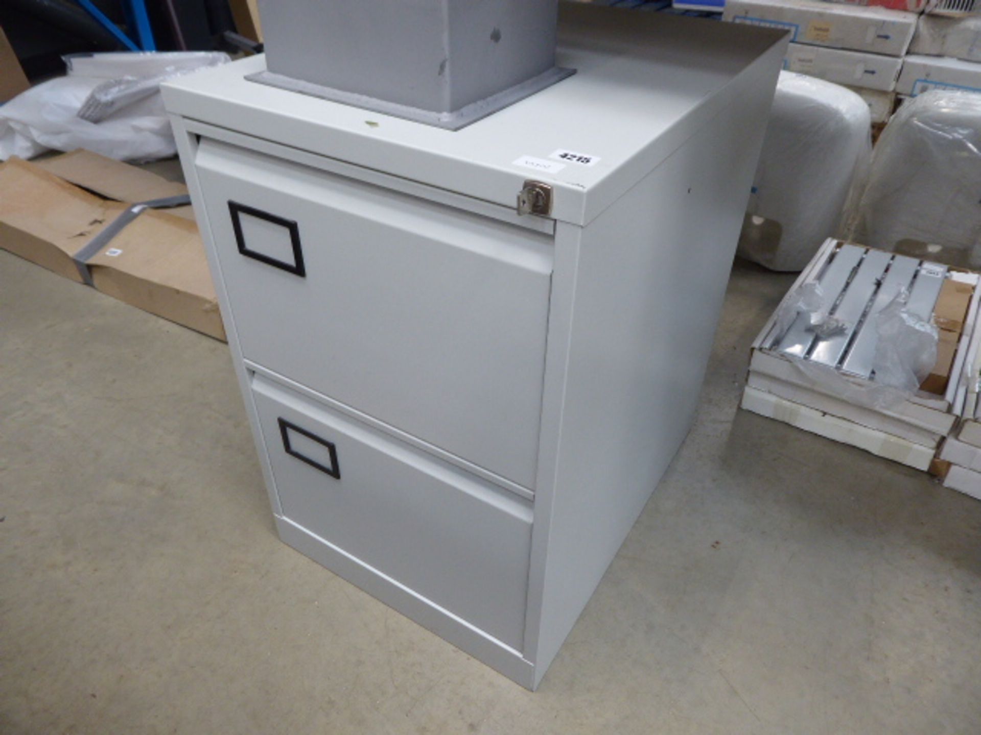 2 drawer metal pedestal