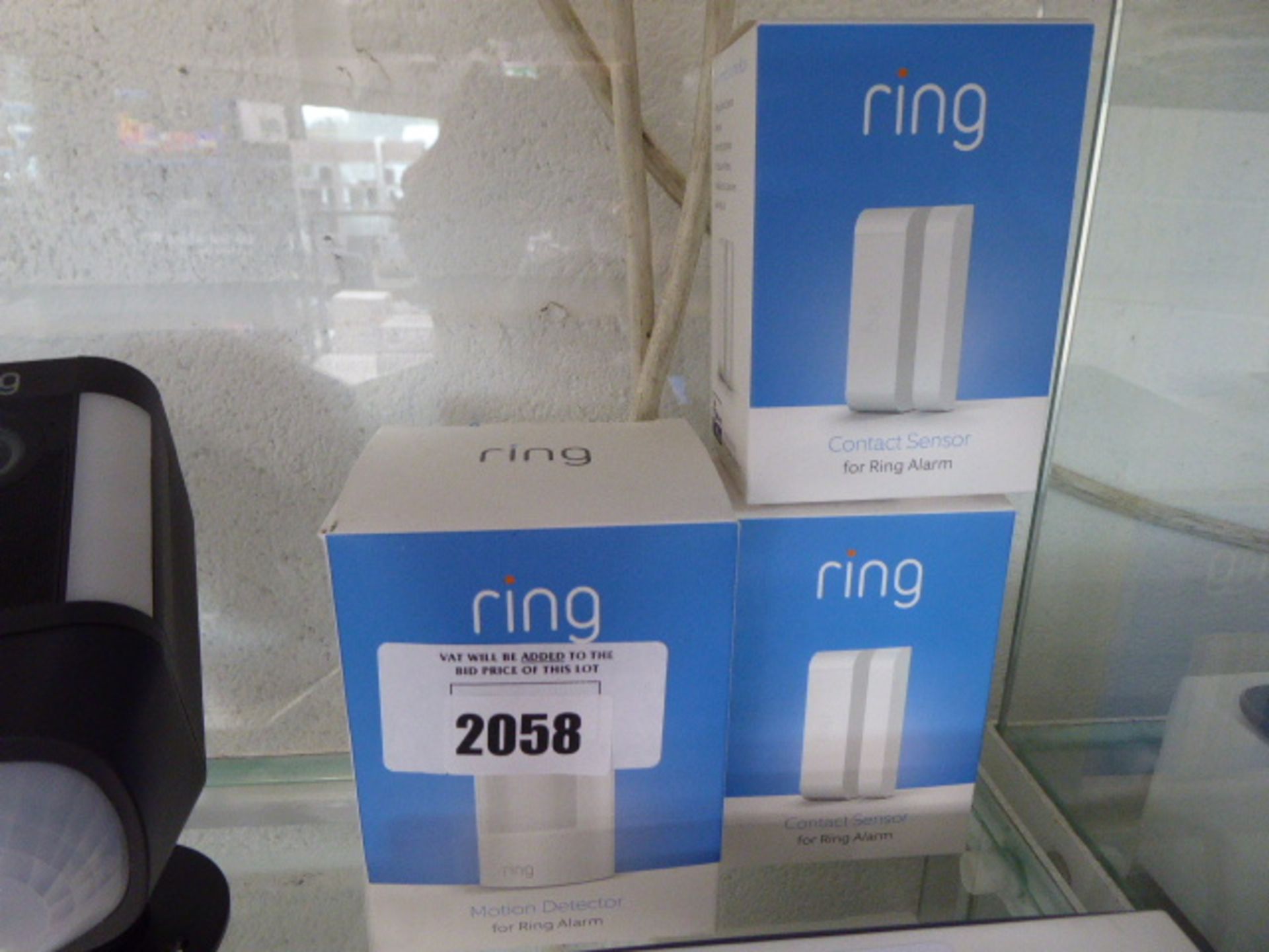 Ring motion detector alarm with contact 2 contact sensors