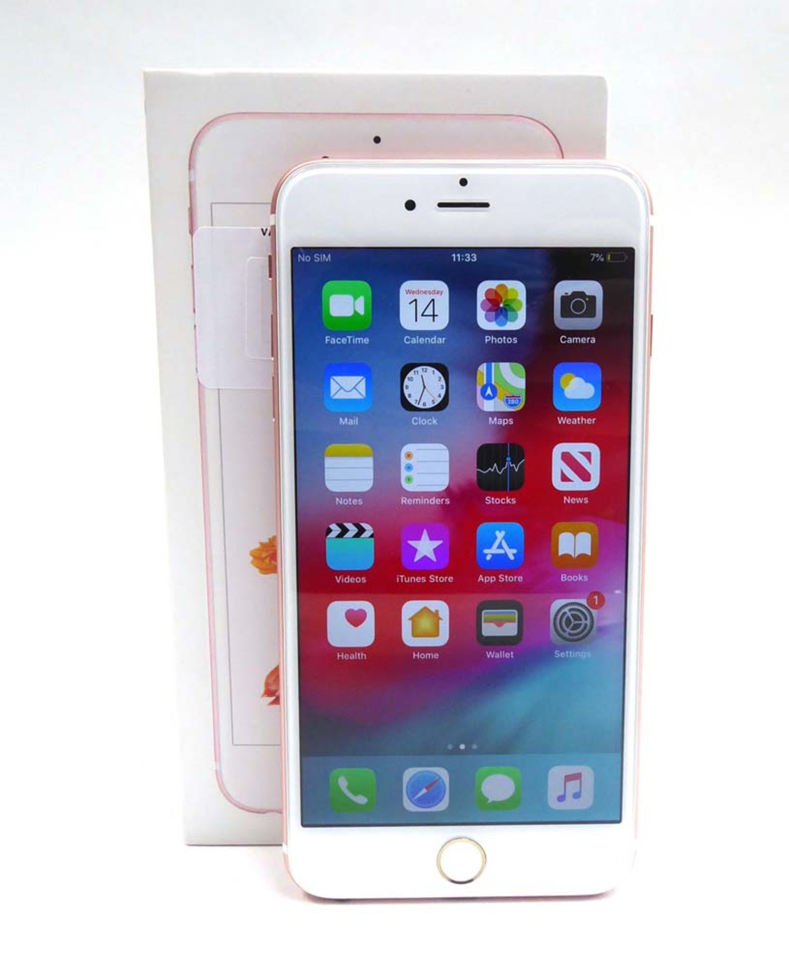 iPhone 6S Plus 128GB Rose Gold with box, charger and EarPods