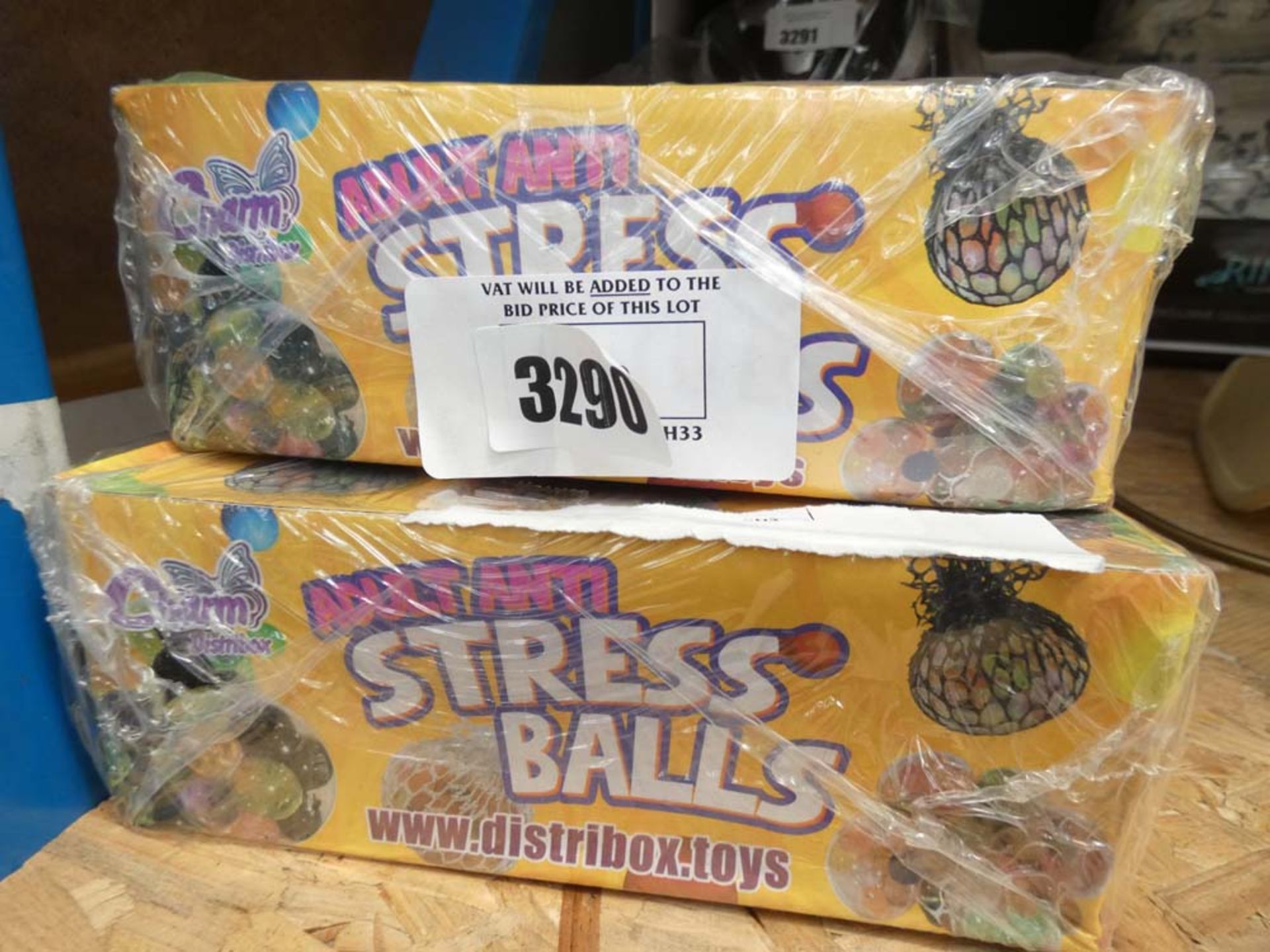 2 boxes of anti-stress balls