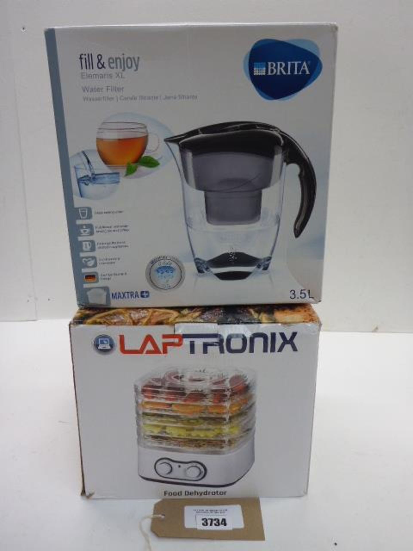 Brita Elamaris XL water filter and Laptronix food dehydrator