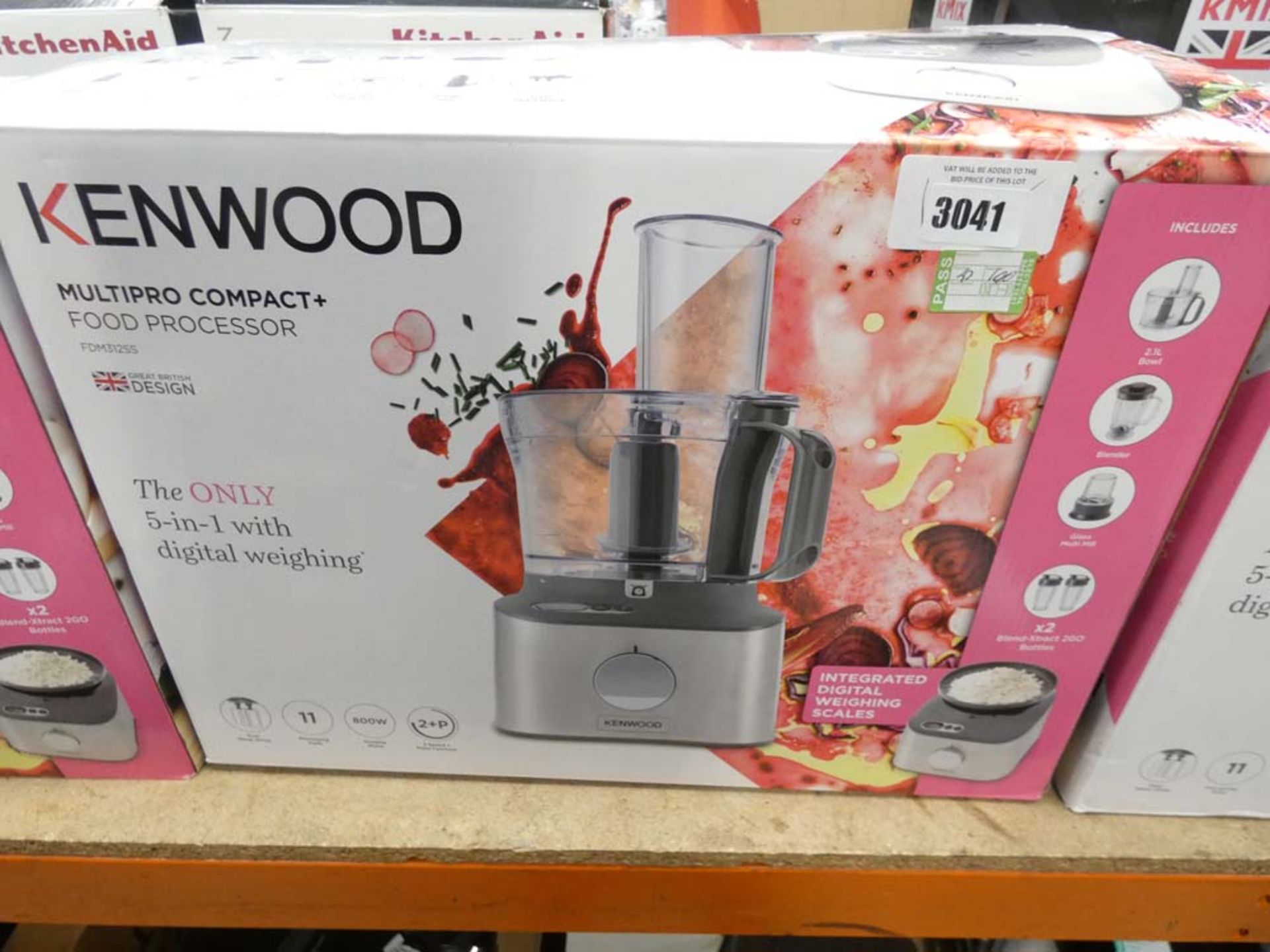 100 Boxed Kenwood multi pro compact food processor