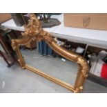 Gold gilt framed over mantel mirror