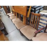 Six G Plan teak dining chairs *Sold subject to our soft furnishings policy https://www.