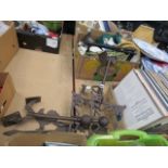 Pair of cast metal weather vanes