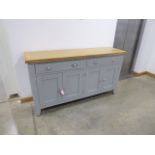 Suffolk Grey Painted Oak 4 Door Extra Large Sideboard (16a)