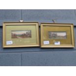 Two small watercolours of countryside scenes