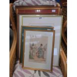 Large quantity of assorted pictures to include the fashionable lady, still lifes, modern sketches,